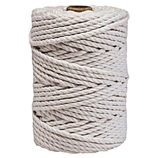 Cuerda macramé (Algodón, Blanco, 1.000 g)