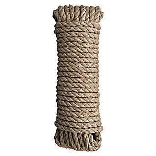 Cuerda de cáñamo (Ø x L: 6 mm x 10 m, Fibra natural)