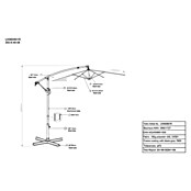 Sunfun Ampelschirm Toscana  (Anthrazit, Durchmesser: 350 cm)