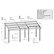 Sunfun Pavillon (L x B: 550 x 300 cm)