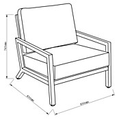 Sunfun Maja Loungesessel (B x T x H: 76,5 x 85 x 76,5 cm, Anthrazit) | BAUHAUS
