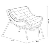 Sunfun Loungesessel XXL (B x T x H: 96 x 114,5 x 83,5 cm, Polyrattan, Beige) | BAUHAUS