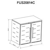 Sunfun Smetarnik  (Š x G: 134 x 81,5 cm, Jeklo, Primerno za število smetnjakov: 2 kos) | 7437 - Gerätehäuser Metall | IAGD - Gartenhäuser | IAG - Außenbereichsausstattung | IA - Gartenhartware | I - Stadtgarten | BAUHAUS
