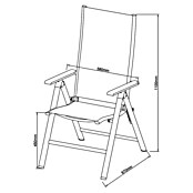 Sunfun Maja Slim Garten-Positionssessel (Anthrazit, Aluminium/Textilene, Rückenlehne verstellbar) | BAUHAUS