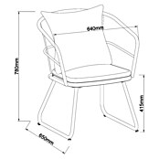 Sunfun Maja Gartensessel (Seilgeflecht, Grau-Beige, B x T x H: 64 x 65 x 77 cm) | BAUHAUS