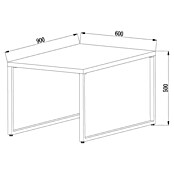 Sunfun Maja Slim Garten-Couchtisch (L x B x H: 90 x 60 x 50 cm, Anthrazit) | BAUHAUS