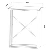 Gardol Kaminholzregal (160 x 90 x 200 cm, Stahl, Anthrazit) | BAUHAUS