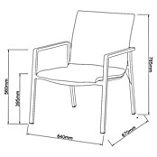 Sunfun Lumar Stapelsessel (L x B x H: 64 x 78,5 x 67 cm, Night-Grey) | BAUHAUS