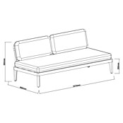 Sunfun Solo Loungesofa Rope (Light-Greige, L x B x H: 167,5 x 86,5 x 66 cm, Aluminium) | BAUHAUS