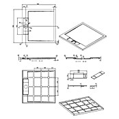 Best Design Douchebak Decent Lava grijs (l x b: 90 x 90 cm, Lava Grijs, Solid surface) | BAUHAUS