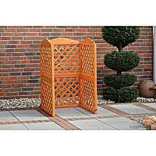 Promadino Mülltonnenbox Verkleidung Rex (78,5 x 86,5 x 128 cm, Honigbraun)