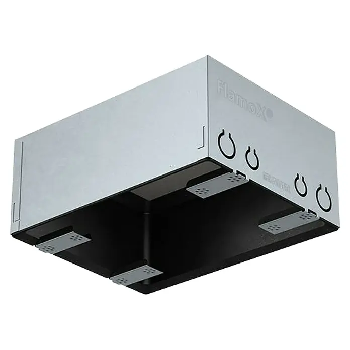 Kaiser Schutzgehäuse Brandschutzgehäuse FlamoXEI30 - L x B x H: 23 x 18 x 10 cm, Passend für: für Leuchten und Lautsprecher in Hohldecken - Abbildung eines Flamox® Brandschutzsystems, einer modularen Brandschutzlösung für Gebäude. Es bietet zuverlässigen Schutz vor Feuer und Rauch.