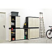 Plastiken Titanium Armario de PVC con 3 puertas (L x An x Al: 44 x 105 x 176 cm, Capacidad de carga: 20 kg/balda)