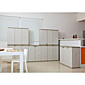 Plastiken Titanium Armario de PVC bajo (L x An x Al: 44 x 70 x 88 cm, Capacidad de carga: 20 kg/balda)