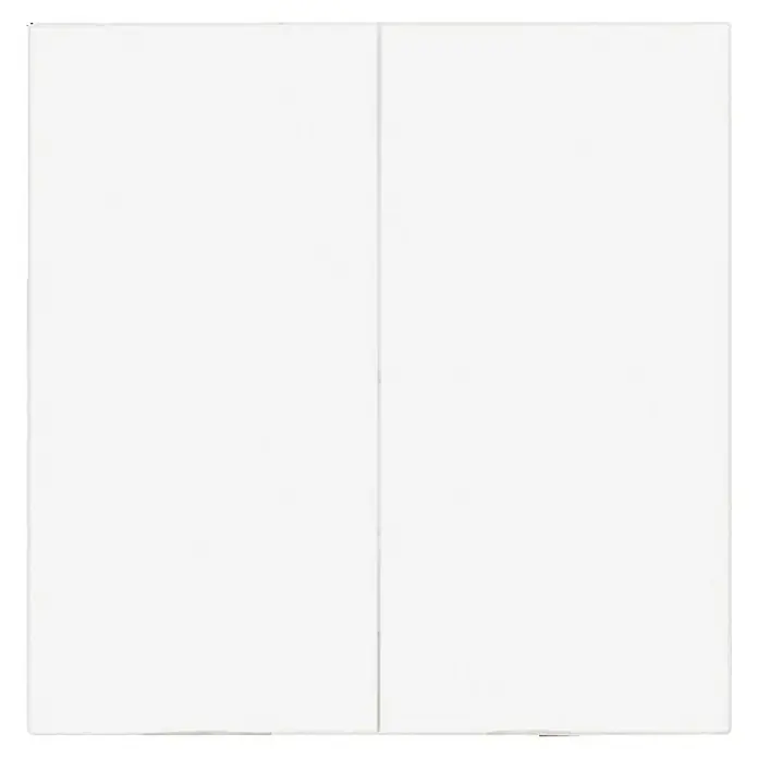Panasonic Karre Plus 55 Serienschalterwippe WDTR00091WH-EU1 - Reinweiß (ähnlich RAL 9010), Matt, Kunststoff, Unterputzmontage - Weißes Blatt Papier, mittig gefaltet.