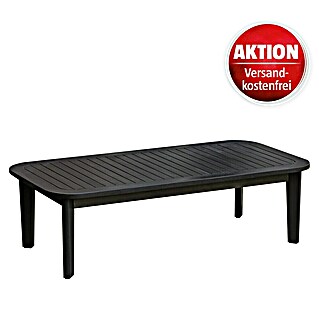 Sunfun Garten-Couchtisch Coralie (L x B x H: 120 x 60 x 35 cm, Mattschwarz)