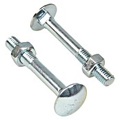 Profi Depot Schlossschraube mit Mutter (Länge: 80 mm, M10, Stahl, 50 Stk.)