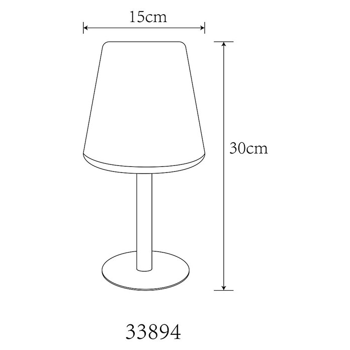 Globo Solar-tafellamp (Warm wit, IP44, Ø x h: 15 x 30 cm) | BAUHAUS