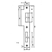 Stabilit Lappenschließblech (DIN-R, L x B: 190 x 30 mm, Hauseingangstür)