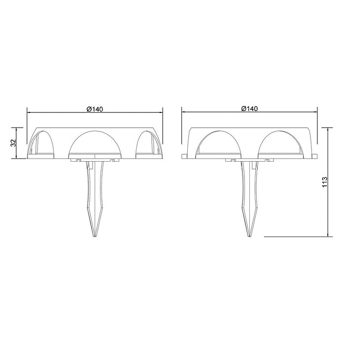 Globo Solar-Außenwandleuchte Wand und Boden (1,2 W, IP65, 200 lm, Form: Rund) | BAUHAUS