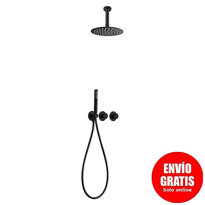 Imex Sistema de ducha termostático Assen (Negro) | BAUHAUS