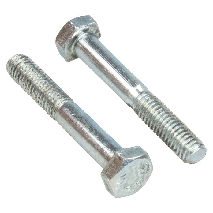 Profi Depot Sechskant-Gewindeschraube (Ø x L: 6 x 60 mm, 100 Stk., Verzinkt, Sechskant-Kopf, Teilgewinde)