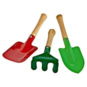 Windhager Kinder-Schaufel Set 3-teilig mit Rechen (Grün/Rot) | BAUHAUS