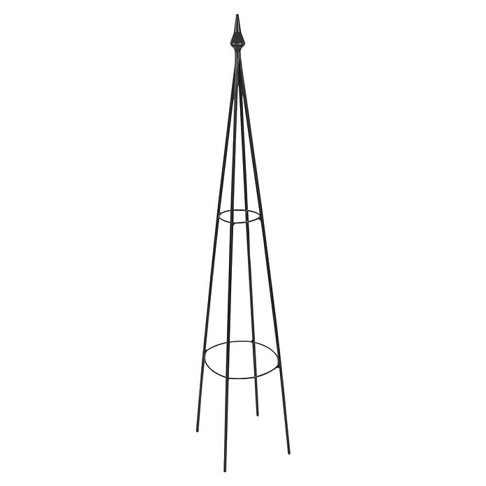 Windhager Rankhilfe Obelisk Rund (Metall, Anthrazit, Ø x H: 19 x 90 cm) | BAUHAUS