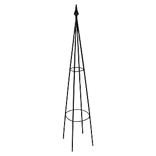 Windhager Rankhilfe Obelisk Rund (Metall, Anthrazit, Ø x H: 19 x 90 cm)