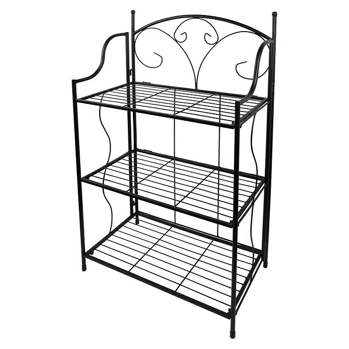 Windhager Metallregal 3-stufig (Schwarz, Pulverbeschichtet, Gerade) | BAUHAUS