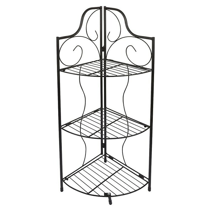 Windhager Metallregal 3-stufig (Schwarz, Pulverbeschichtet, Eckig) | BAUHAUS