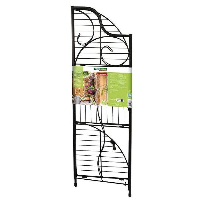 Windhager Metallregal 3-stufig (Schwarz, Pulverbeschichtet, Eckig) | BAUHAUS