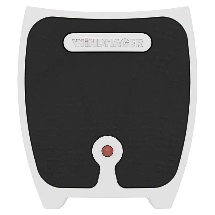 Windhager Ratten- & Mäusebekämpfung Ultra Compact - L x B x H: 5,6 x 8 x 9 cm - Produktbild: Windhager SmartHome Bedienelement in Schwarz und Weiß. Das Panel hat eine klare Form mit abgerundeten Ecken.
