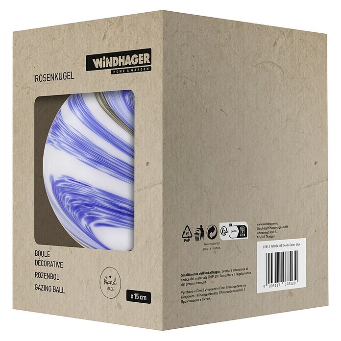 Windhager Glaskugel Multicolor (Durchmesser: 15 cm, Blau) | BAUHAUS