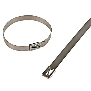Windhager Kabelbinder Edelstahl-Binder Profi (Silber, 10 Stk.)