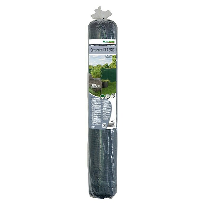 Windhager Zaunblende Classic (L x H: 25 x 1,5 m, Grün, Kunststoff) | BAUHAUS