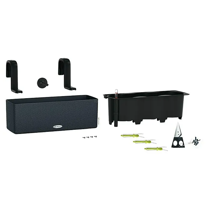 Lechuza Cube Starter-Set Color TripleSchiefergrau, L x B x H: 40,5 x 15 x 15 cm, Kunststoff