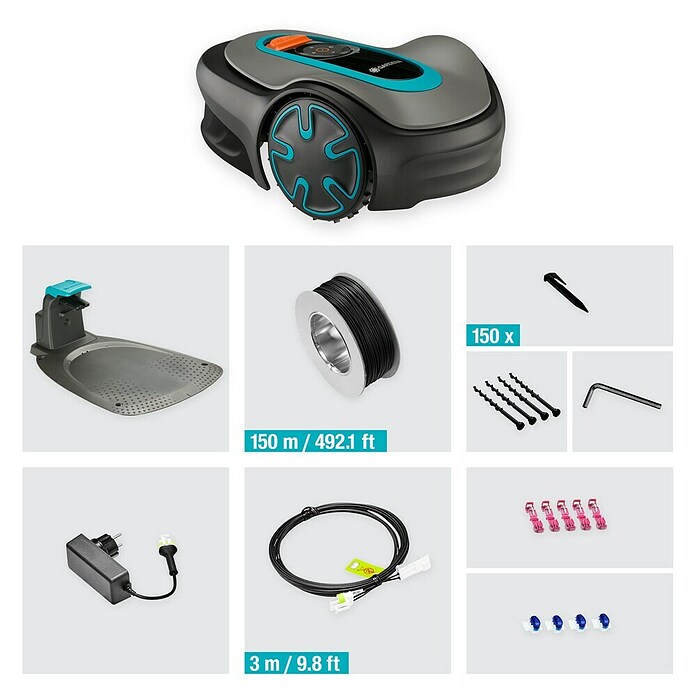 Gardena Robotmaaier SILENO MINIMO 500 (500 m², Snijbreedte: 16 cm, Begrenzingsdraad) | BAUHAUS