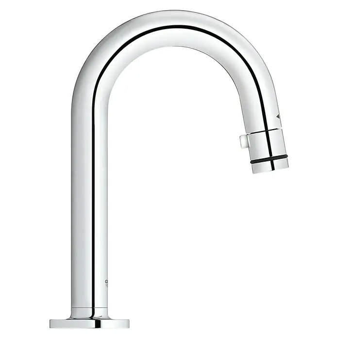 Grohe Kaltwasser-Standventil Universal - C-Auslauf, Chrom, Glänzend - Eine elegante, gebogene Chromarmatur, perfekt für moderne Badezimmer und Küchen. Sie bietet Stil und Funktionalität für den täglichen Gebrauch.