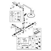 Grohe Vitalio Joy Douchesysteem 260 (Gatafstand: 100,5 cm, Aantal straalsoorten: 3 st., Chroom) | BAUHAUS