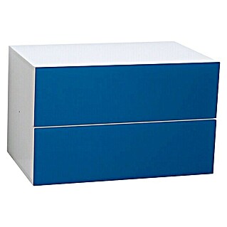Phönix Atlanta Container (L x B x H: 38 x 55 x 34 cm, Blau, Anzahl Schubladen: 2 Stk.)