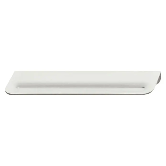 Häfele Tirador para muebles 106.60.936 - L x An x Al: 21,4 x 5 x 2 cm, Aluminio - Elegante estante de pared blanco minimalista con toallero integrado, perfecto para un baño elegante o un aseo de invitados. Diseño funcional y moderno.