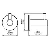 Siro Garderobna kuka  (D x Š x V: 38 x 35 x 42 mm) | BAUHAUS
