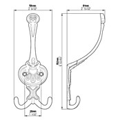 Siro Garderobna kuka  (D x Š x V: 152 x 58 x 61 mm) | BAUHAUS