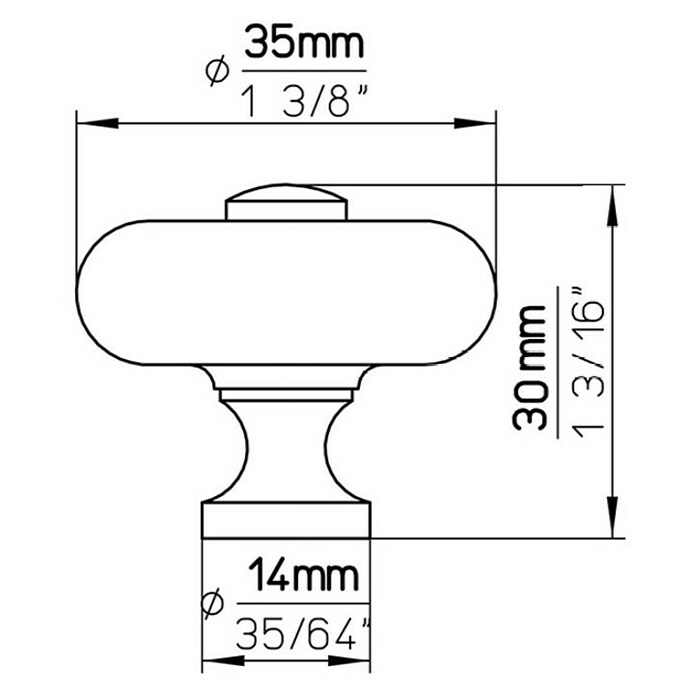 Siro Gumb za pohištvo  (Vrsta pohištvenega ročaja: Gumb, Do x Š x V: 35 x 14 x 30 mm, Pozlačeno) | 1150 - Möbelknöpfe und Griffe | AAEB - Möbelbeschläge | AAE - Beschläge | AA - Eisenwaren | A - Eisenwaren | BAUHAUS