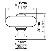 Siro Gumb za pohištvo  (Vrsta pohištvenega ročaja: Gumb, Do x Š x V: 35 x 14 x 30 mm, Pozlačeno) | 1150 - Möbelknöpfe und Griffe | AAEB - Möbelbeschläge | AAE - Beschläge | AA - Eisenwaren | A - Eisenwaren | BAUHAUS