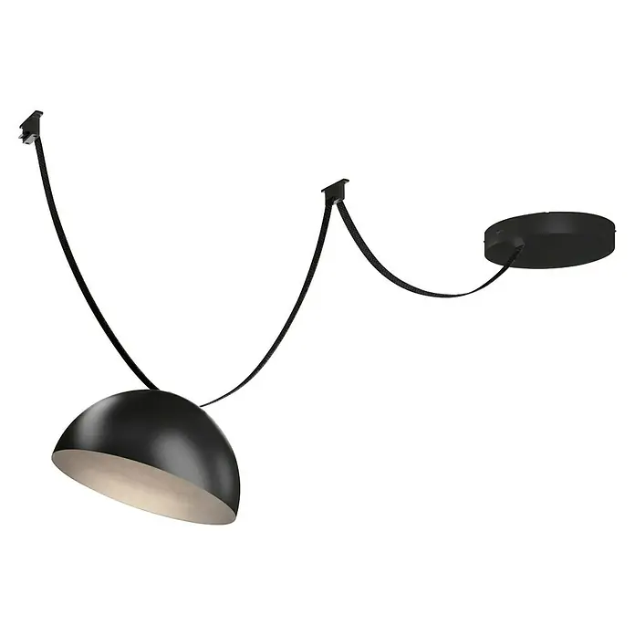 Paulmann ULine LED-Pendelleuchte rund Bol Set - 14 W, Ø x L: 25 x 500 cm, Schwarz, Warmweiß - Moderne Hängelampe mit schwarzem Schirm und warmer Beleuchtung, aufgehängt an einer eleganten Schiene. Stilvolles Design für jede Einrichtung.