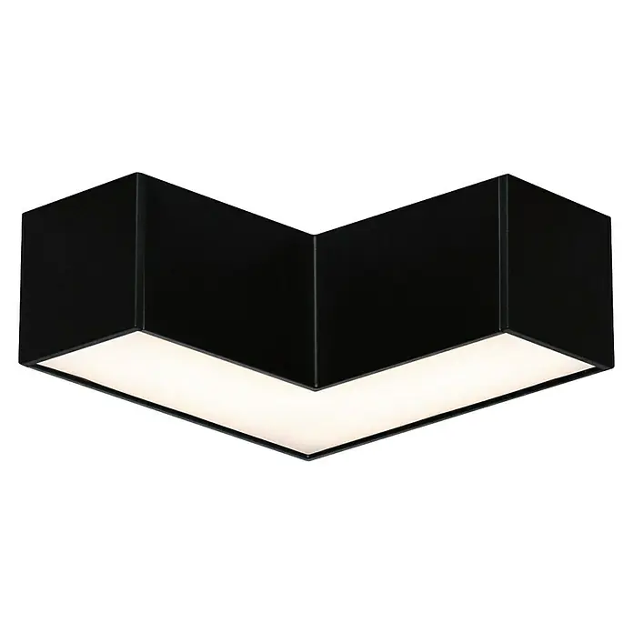 Paulmann Linion Lichtkanal Ecke - Warmweiß, Signalschwarz, L x B x H: 10 x 10 x 4 cm - Moderne LED-Deckenleuchte in V-Form mit schwarzem Gehäuse und hellem, gleichmäßigem Licht. Ideal für stilvolle Innenräume.