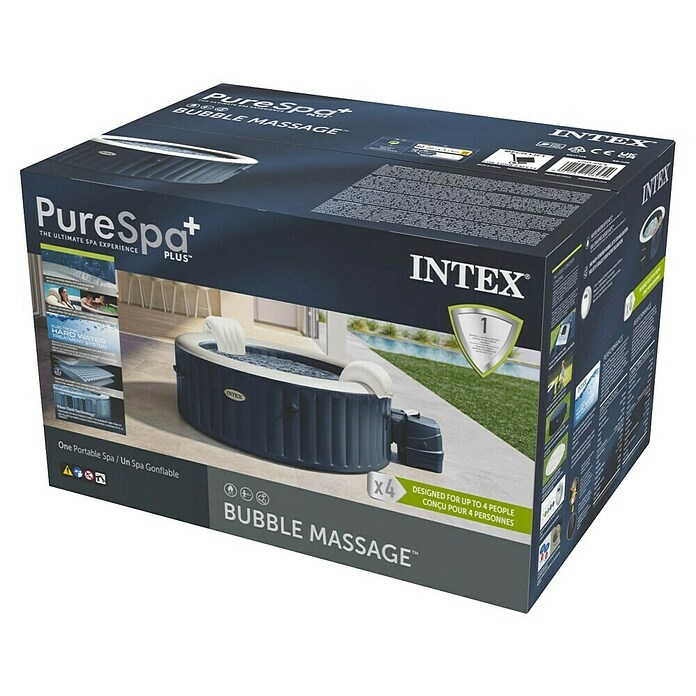 Intex Mobilni masažni bazen PureSpa Plus  (Ø x V: 154 x 71 cm, Temno modra, 795 l) | Napihljivi masažni bazeni | Masažni bazeni | Bazeni | Vrt in prosti čas | Izdelki | BAUHAUS