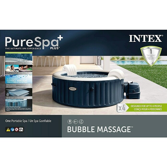 Intex Mobilni masažni bazen PureSpa Plus  (Ø x V: 154 x 71 cm, Temno modra, 795 l) | Napihljivi masažni bazeni | Masažni bazeni | Bazeni | Vrt in prosti čas | Izdelki | BAUHAUS